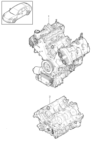 94610094065-Short engine consists of: valve cap cylinder head crankshaft drive oil pan valve regulator mo