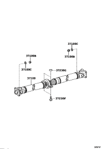 3710042090-SHAFT ASSY, PROPELLER W/CENTER BEARING