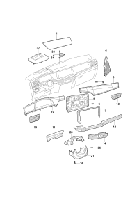 3CG858417A-Garnish, instrument panel