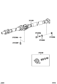 371000N020-SHAFT ASSY, PROPELLER W/CENTER BEARING