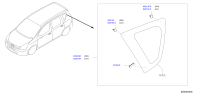 833012DW0A-GLASS ASSY-SIDE WINDOW,LH