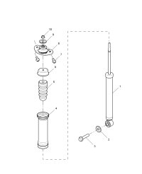 30003618-Damper, rear suspension