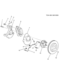 22841381-Wheel hub (w/wheel speed sensor) (including 8-13) (for companion connector with lead, use 19149296) 