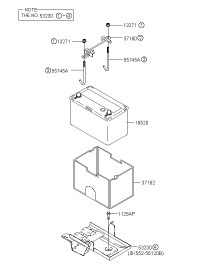 0K52Y18590-COVER,BATTERY