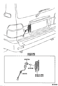 8167160080-LENS & BODY, BACK-UP LAMP