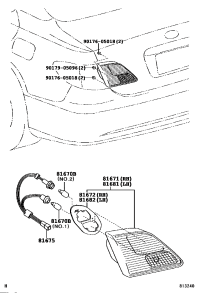 8167533170-SOCKET & WIRE, BACK-UP LAMP
