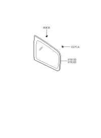 87870H1040-GLASS ASSY-QTR FIXED LH