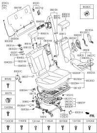 892012B100HZ-FRAME ASSY-RR SEAT CUSH,RH