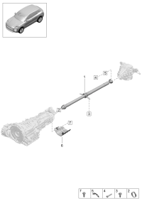 95B521101T-PORSCHE CAYENNE CARDAN SHAFT