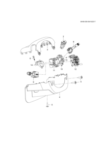 26214943-Lid, instrument panel steering column, upper