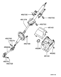 MR527438-COLUMN ASSY,STEERING