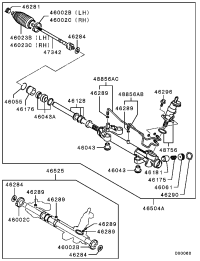MN103262-BELLOWS,STEERING GEAR