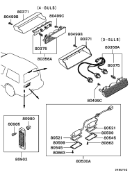 MB623336-LAMP ASSY,LICENSE PL