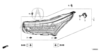 33100T4FH11-HEADLIGHT ASSY., R