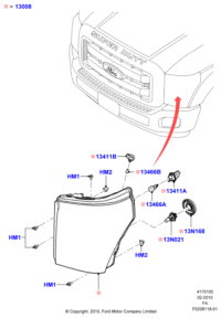 BC3Z13008F-LAMP ASSY-RH