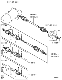 3717A015-BOOT KIT,RR AXLE JOINT