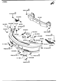 BSYA50221A-BAR, REAR BUMPER
