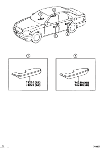 742100N010A0-ARMREST ASSY, FRONT, RH