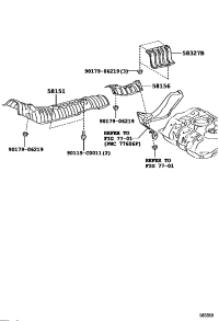 583270D090-INSULATOR, MAIN MUFFLER HEAT