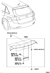 760850T020A0-SPOILER SUB-ASSY, REAR