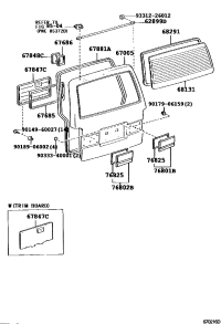 7680226021-GARNISH SUB-ASSY, BACK DOOR, OUTSIDE LH