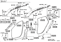 625560R120C0-GARNISH, REAR SEAT SIDE, LH