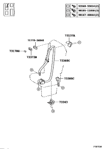 7313836010-COVER, SHOULDER BELT ANCHOR, LH