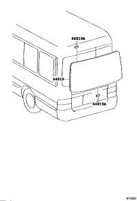 648190S010-SPACER, BACK WINDOW GLASS, NO.2