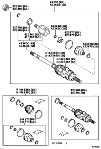 4237049175-SHAFT ASSY, REAR DRIVE OUTBOARD JOINT, RH/LH