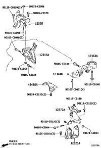 123250Y250-BRACKET, ENGINE