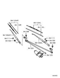 MR522384-ARM ASSY,WINDSHIELD WIPER