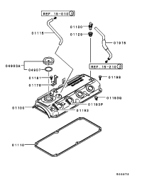 MD309751-HOSE,ROCKERCOVERBREATHER