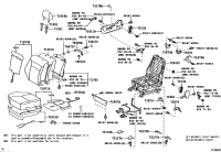 715510N050-PAD, FRONT SEAT BACK, RH(FOR SEPARATE TYPE)