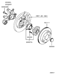MR418068-HUB ASSY,RR WHEEL