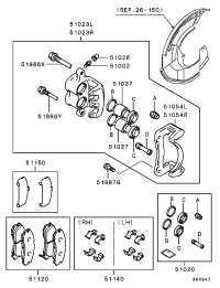 MR510539-PAD SET,FR BRAKE