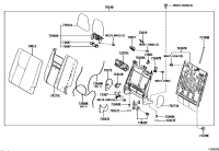 718430E120-COVER, REAR SEAT RECLINING, NO.2 RH