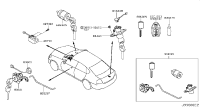 99810EJ75B-KEY SET CYLINDER LOCK