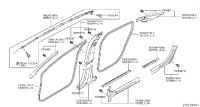 769139W261-GARNISH-CENTER PILLAR,UPPER RH