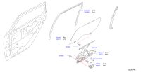 82301EG00A-GLASS ASSY-REAR DOOR WINDOW,LH
