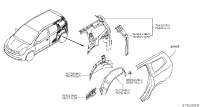 76750CJ030-WHEEL HOUSE-REAR,INNER RH