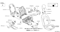 87418EX71B-Handle, seat back recl