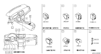 25388JN00A-SWITCH ASSY-SHADE REAR