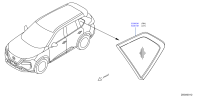 833006RS0A-GLASS ASSY-SIDE WINDOW,RH