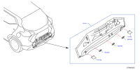 H52403AWMA-RETAINER-REAR BUMPER,UPPER