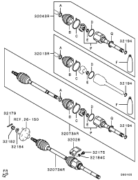 3815A140-SHAFT AS,FR AXLE DRIVE,RH