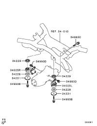 MN101361-BRKT,RR DIFF FR SUPPORT,LH