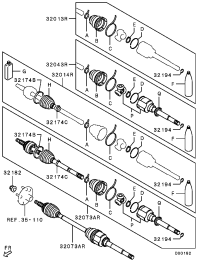 3815A482-SHAFT AS,FR AXLE DRIVE,RH