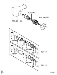 3815A195-SHAFT AS,FR AXLE DRIVE,LH