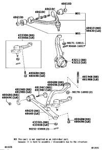 4867024020-ARM SUB-ASSY, FRONT SUSPENSION, LOWER NO.2 LH