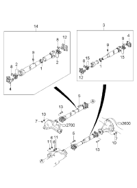 0K01125100-PROPELLER SHAFT ASSY-RR